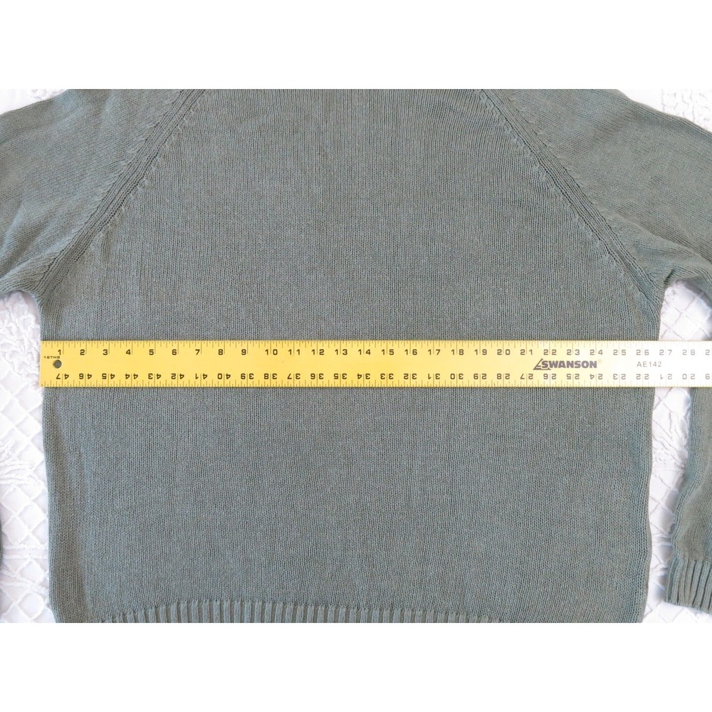 Vintage Gap Crewneck Sweater Mens XL Linen Cotton Olive Green Pullover 90s Y2K - Picture 4 of 5